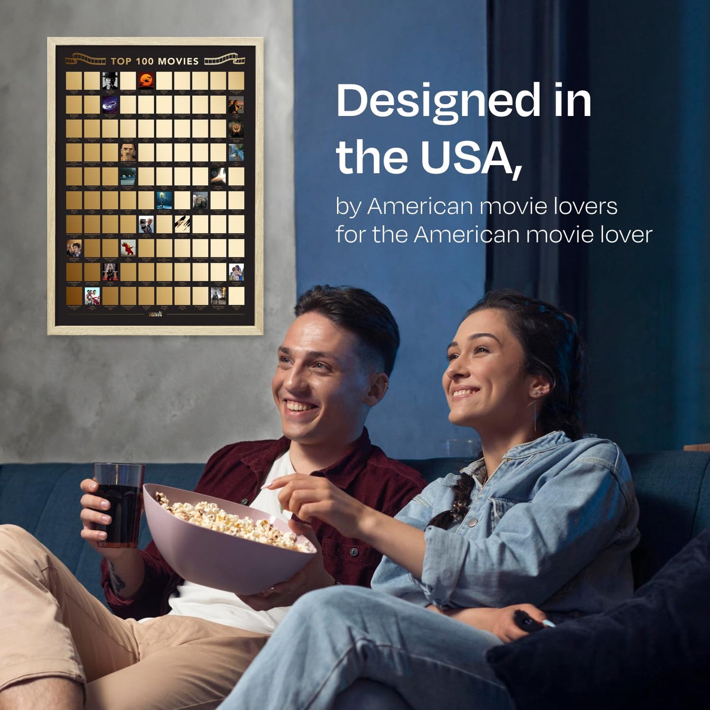 Top 100 Movies Scratch Off Poster