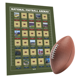 Pro Football Stadiums Scratch Off Poster