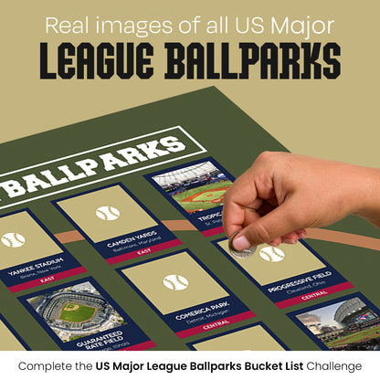 Pro Baseball Stadiums Scratch Off Poster