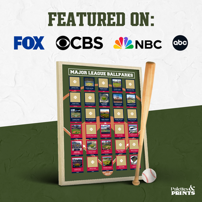 Pro Baseball Stadiums Scratch Off Poster