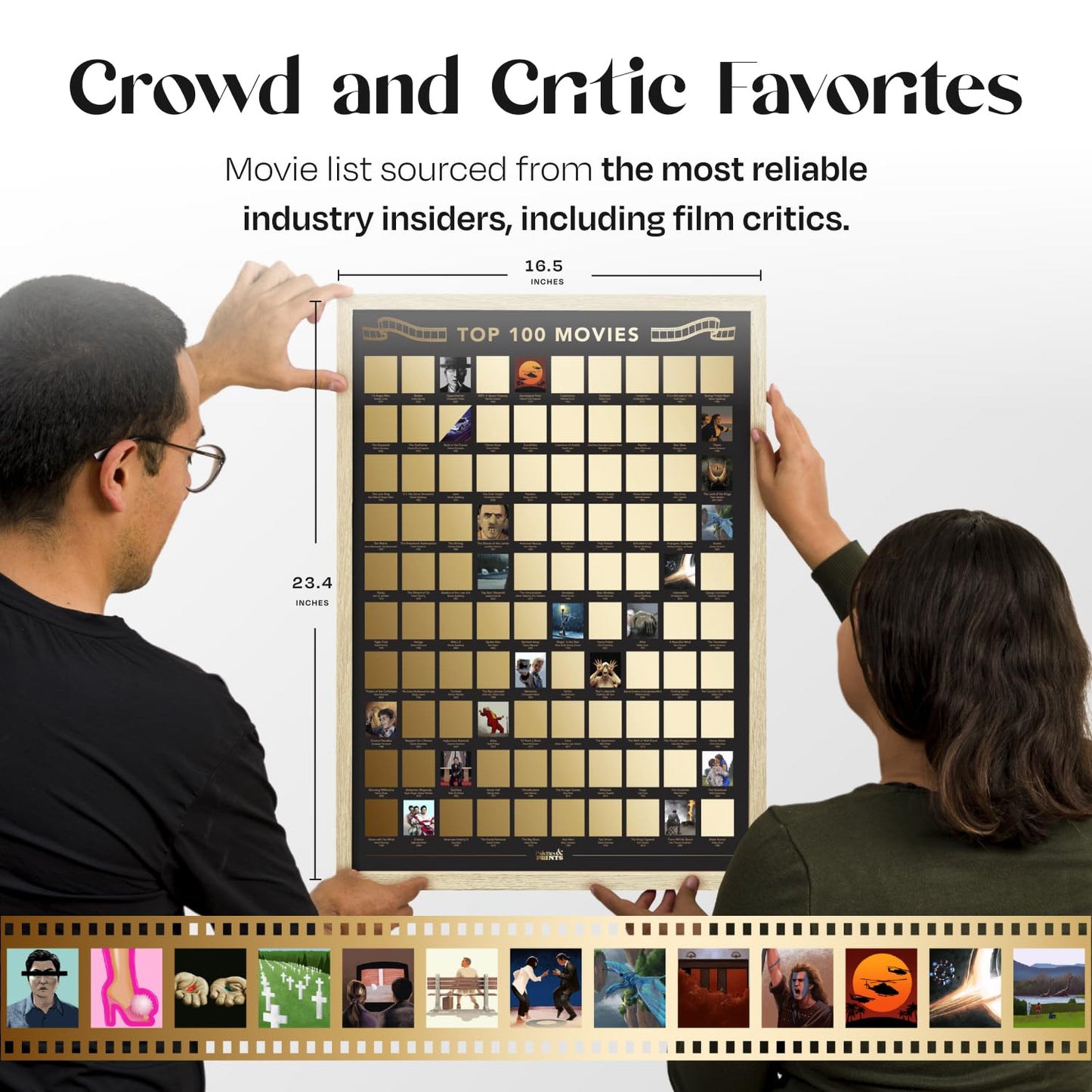 Top 100 Movies Scratch Off Poster