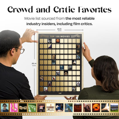 Top 100 Movies Scratch Off Poster