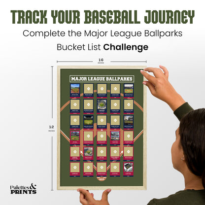 Pro Baseball Stadiums Scratch Off Poster