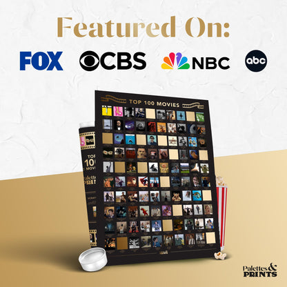 Top 100 Movies Scratch Off Poster