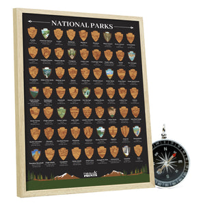 US National Parks Scratch Off Poster