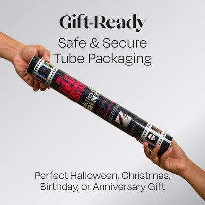 Top 100 Horror Movies Scratch Off FRAMED Poster